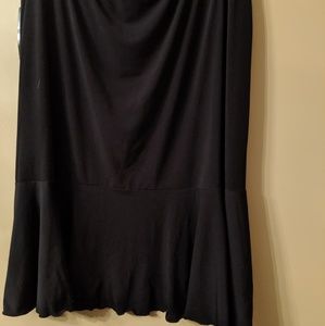 NWT- Black Dressy Flared Skirt